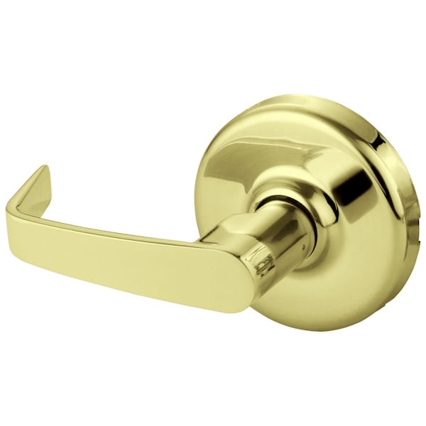 Grade 1 Half Dummy Trim Cylindrical Lock, Newport Lever, Non-Keyed, Bright Brass Finish, Non-handed